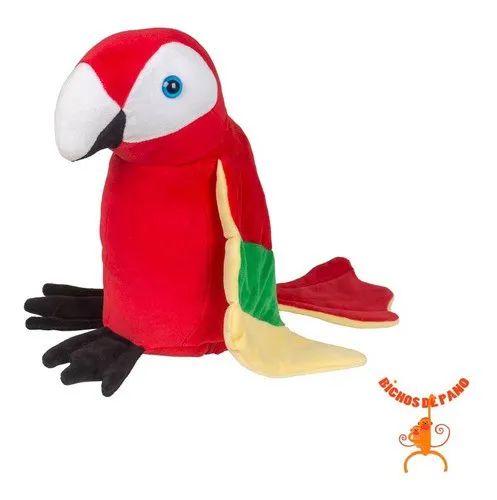 Arara P Vermelha - Bichos de Pano