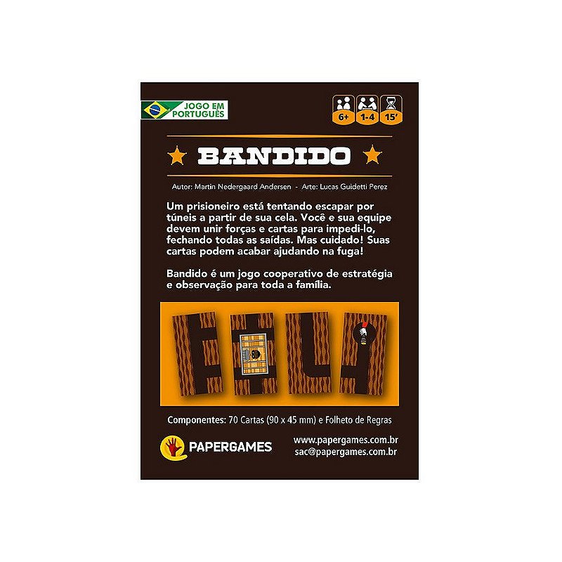 Bandido - O Jogo Cooperativo de Estratégia da PaperGames