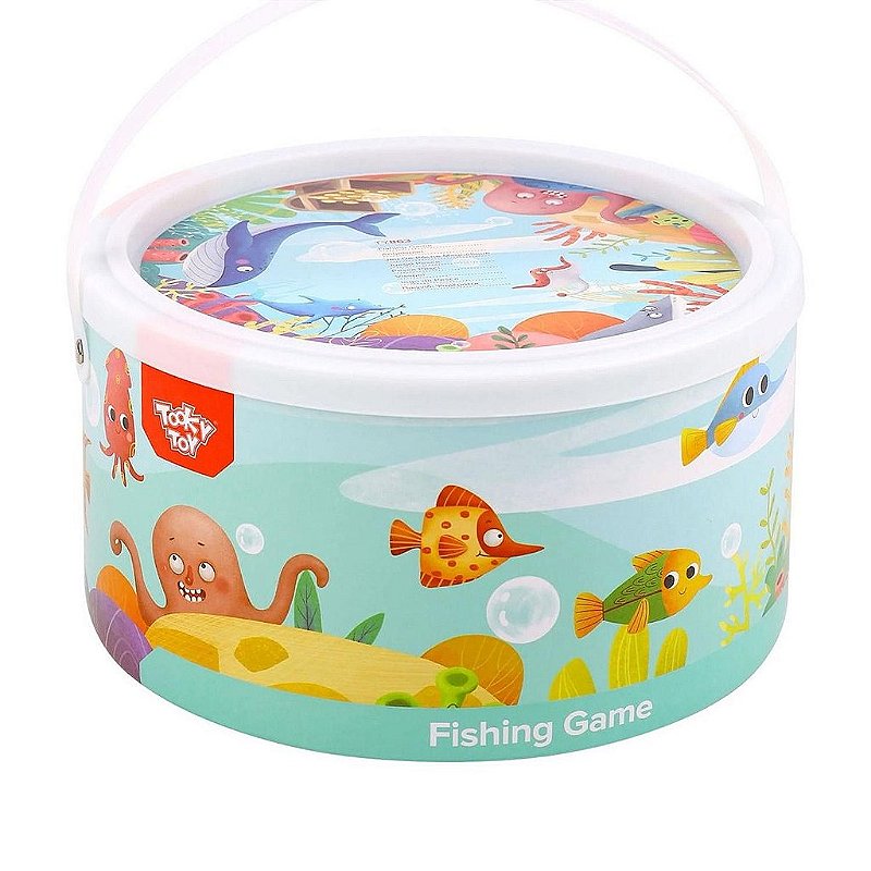 Brincando de Pescar Magnético com Caixa Brinquedo Educativo - Tooky Toy