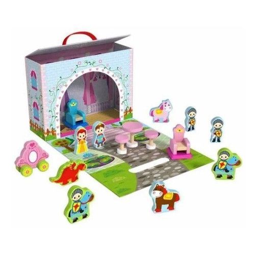 Caixa Divertida Castelo da Princesa - Bonecas de Madeira - Tooky Toy