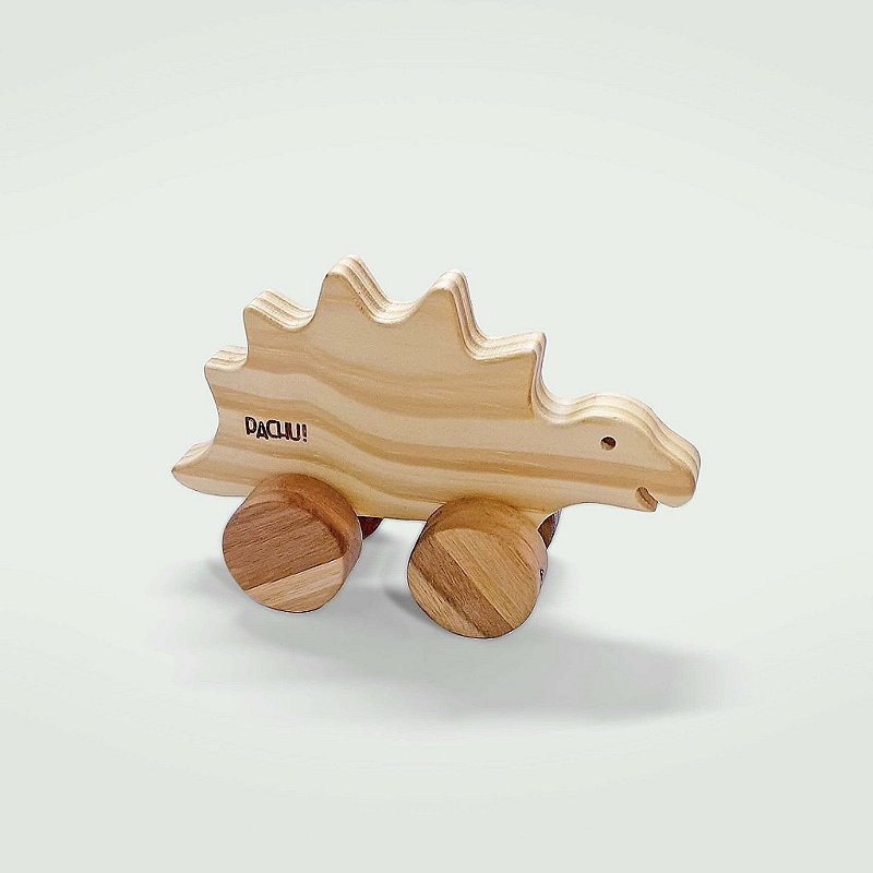 Carrinho Dinossauro Barney de Madeira - Pachu Design