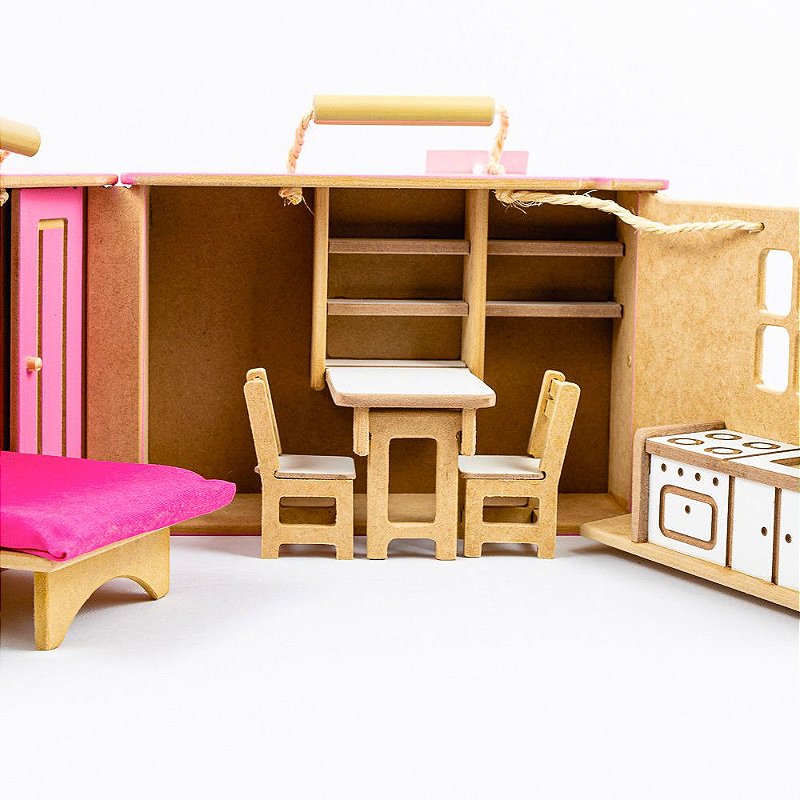Casinha Maleta Superbacana Rosa - Bohney Brinquedos