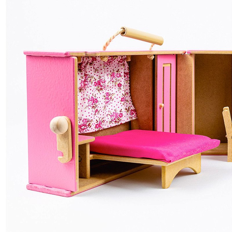 Casinha Maleta Superbacana Rosa - Bohney Brinquedos