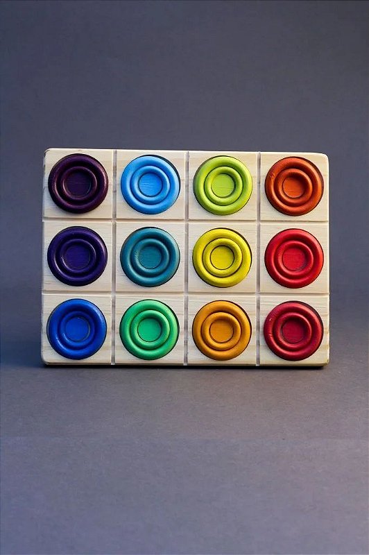 Círculos Concêntricos de Encaixe Kandinsky - Coloridos - Criando Brinquedos