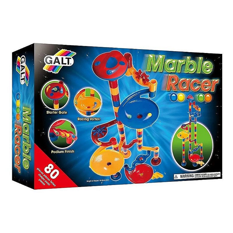 Corrida de Bolinhas Marble Racer - Kit de Construção Galt 80 peças