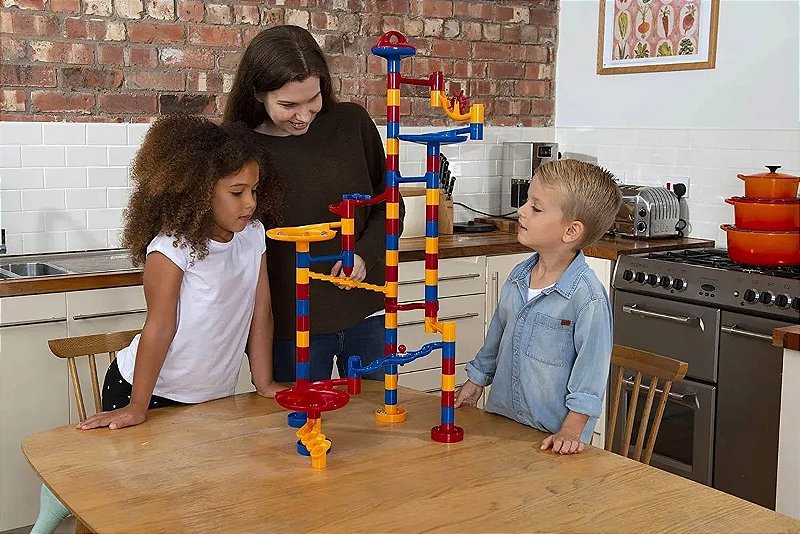 Corrida de Bolinhas Marble Racer - Kit de Construção Galt 80 peças