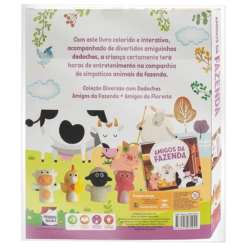 Diversão com Dedoches: Amigos da Fazenda - Happy Books