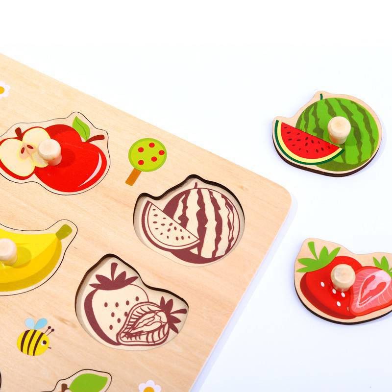 Encaixe Com Pinos - Frutas - Tooky Toy