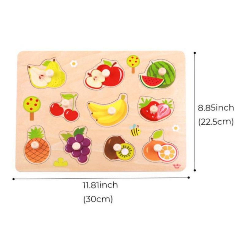 Encaixe Com Pinos - Frutas - Tooky Toy