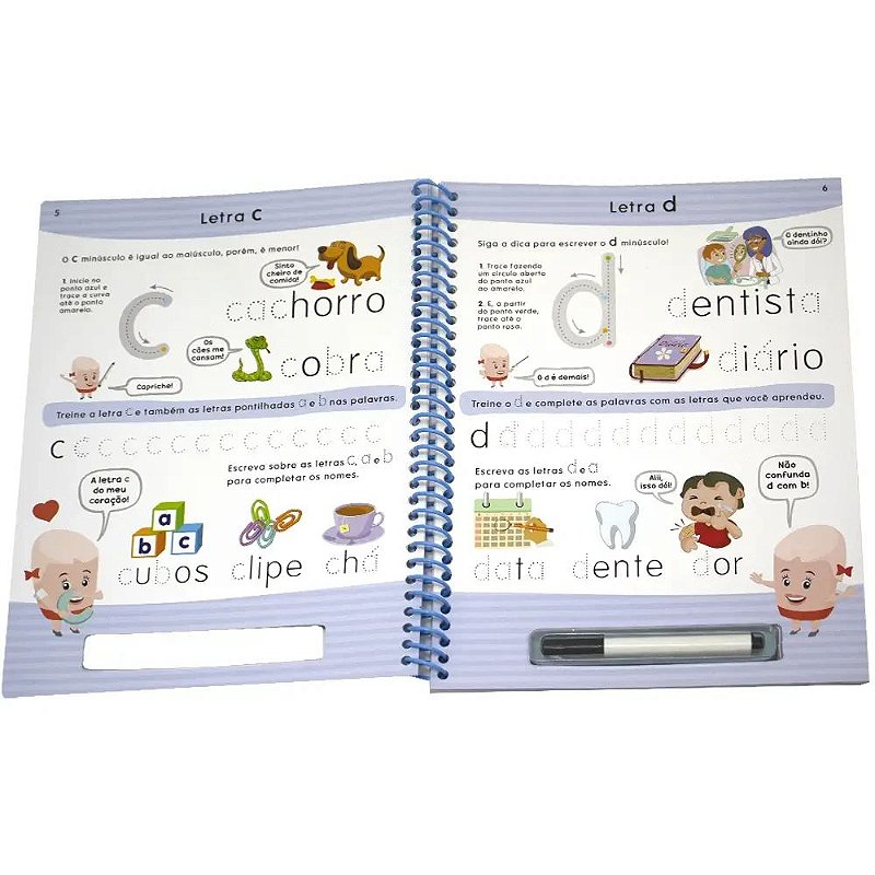 Ensino Fundamental Alfabetização Escreva e Apague: Minúsculas - Happy Books