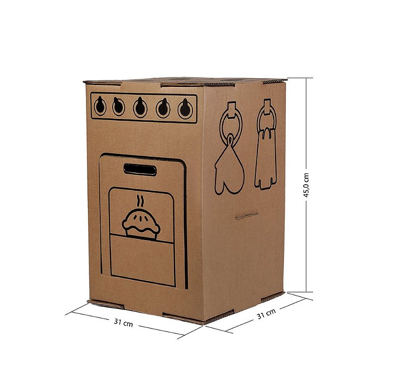 Fogão de Papelão - Eu amo papelão