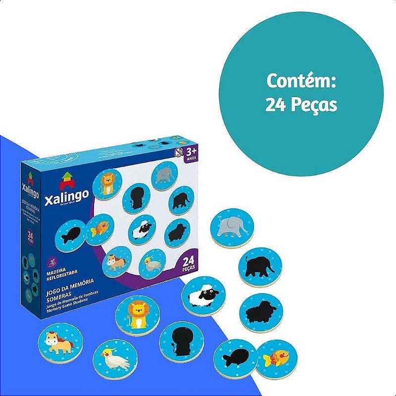 Jogo da Memória Sombras - Xalingo Brinquedos