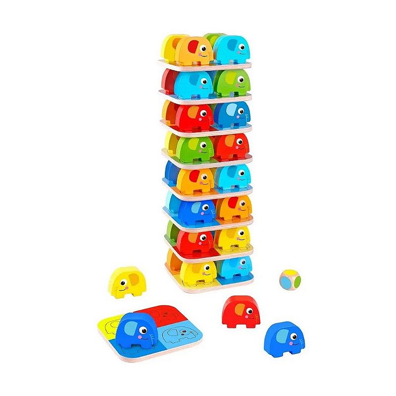 Jogo de Empilhar Elefantes Tooky Toy
