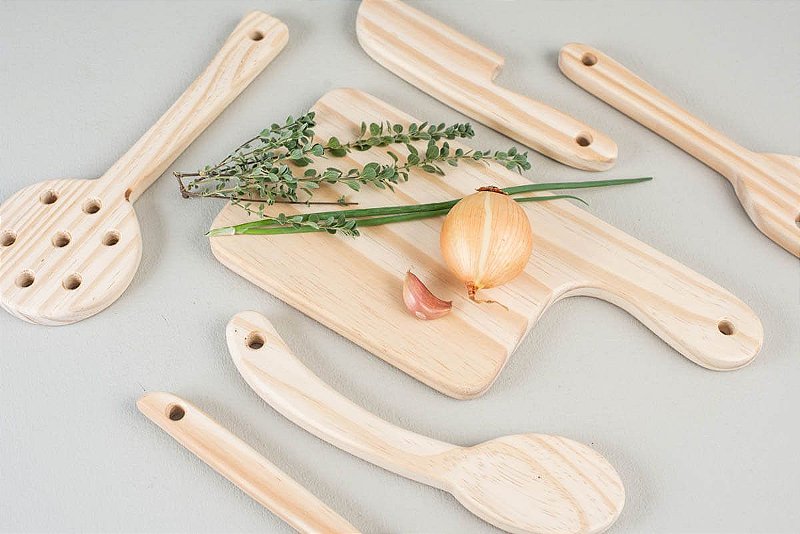 Kit Cozinha em Madeira - Olly Toys