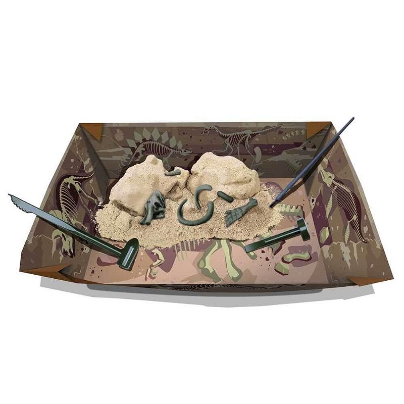 Kit de Paleontologia Mamute Escavação de Fósseis e Esqueleto 4M