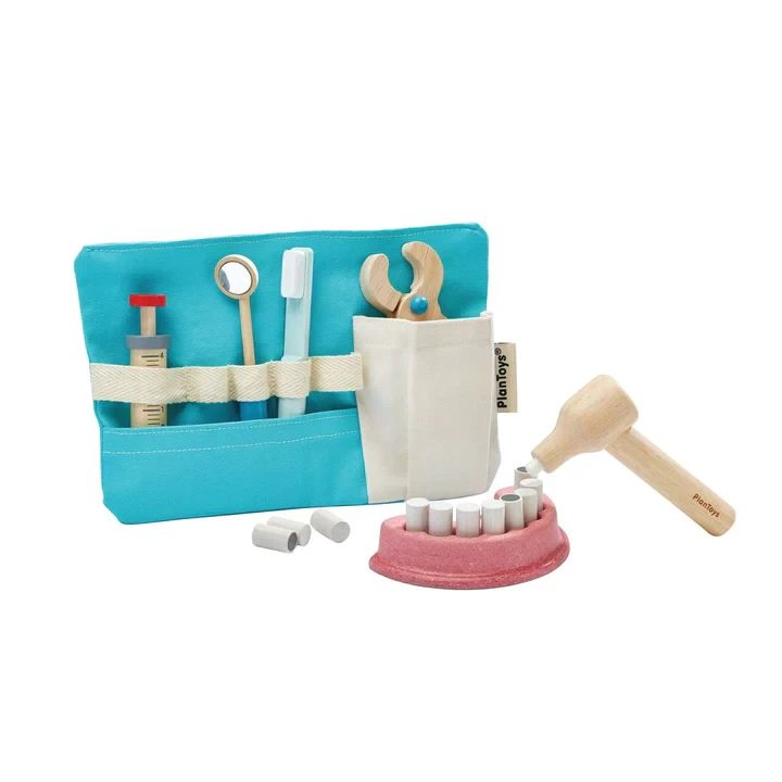 Kit Dentista Infantil PlanToys®: Aprendendo a Cuidar dos Dentes Brincando