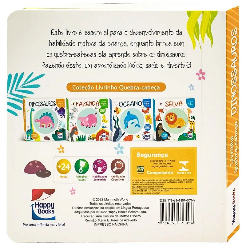 Livrinho Quebra-cabeça: Dinossauros - Happy Books