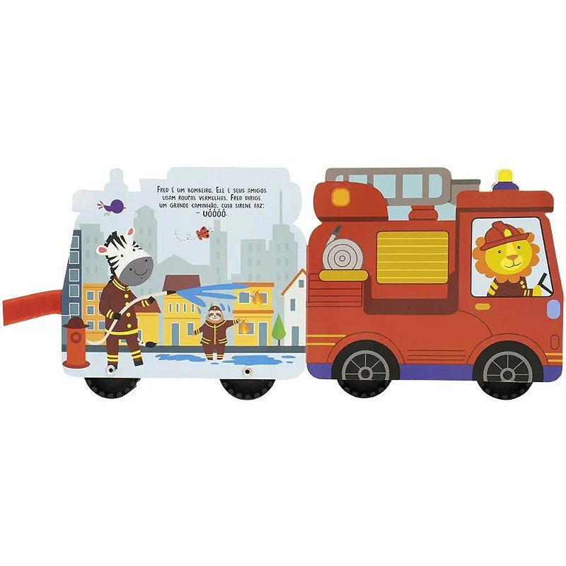 Livro Aventura Sobre Rodas: O Caminhão de Bombeiros do Fred - Happy Books