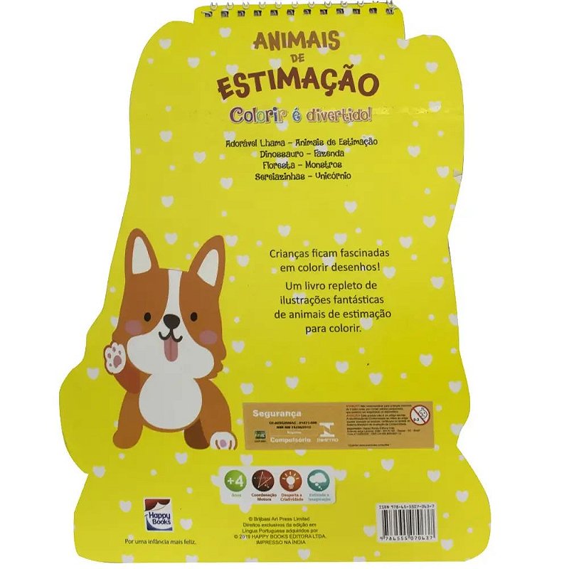 Livro Colorir é Divertido! Animais de Estimação - Happy Books