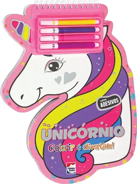 Livro Colorir é Divertido! Unicórnio - Happy Books