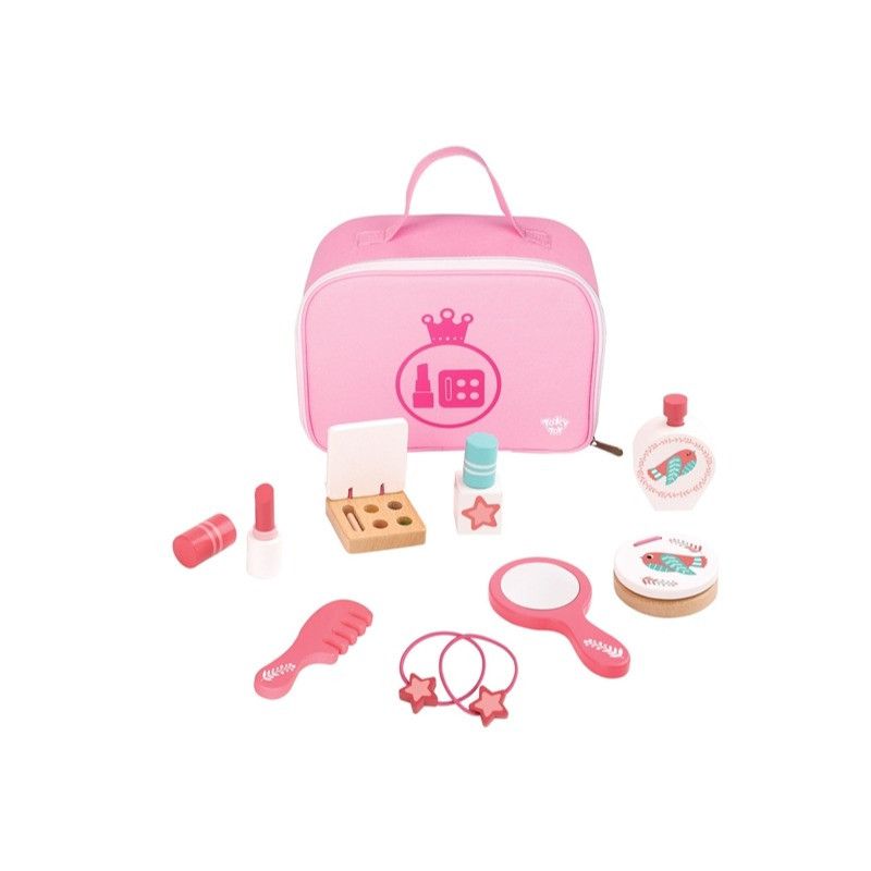 Maleta Maquiagem com Acessórios em Madeira - Tooky Toys