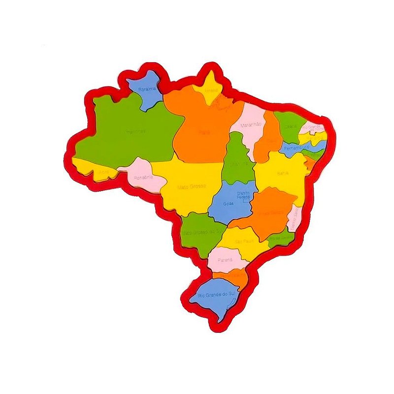 Mapa Do Brasil Quebra Cabeça Infantil Em Madeira Geografia - Maninho -  Quebra Cabeça - Magazine Luiza