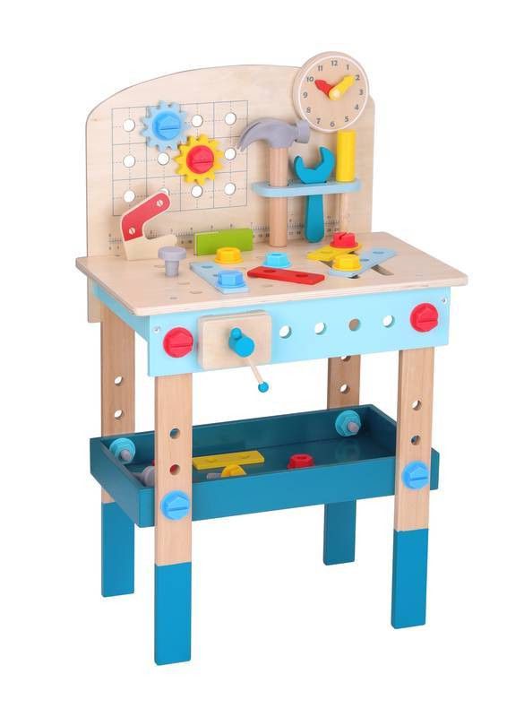 Mesa de Ferramentas de madeira - Tooky Toy