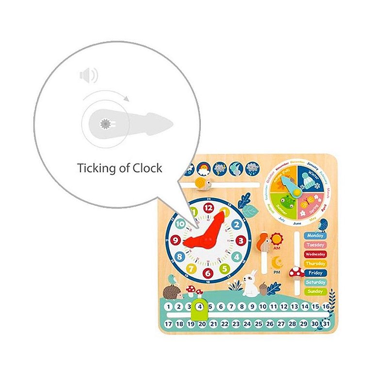 Meu Calendário de Madeira (Inglês) - Tooky Toy