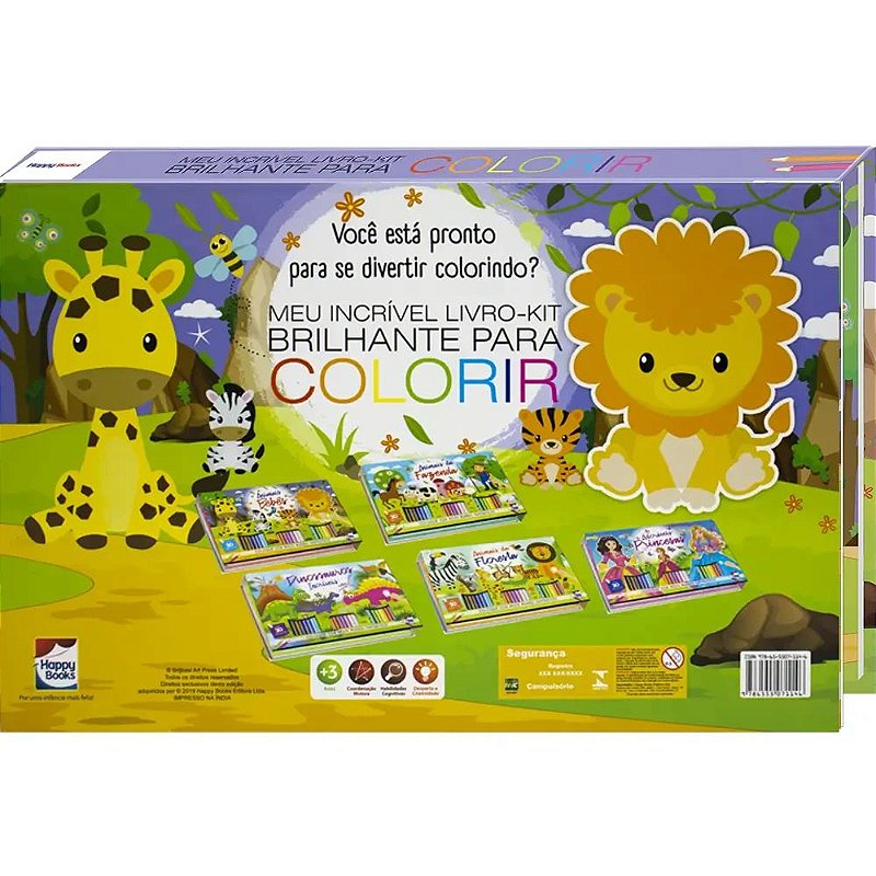 Meu Incrível LIVRO-KIT Brilhante para Colorir: Animais Bebês - Happy Books