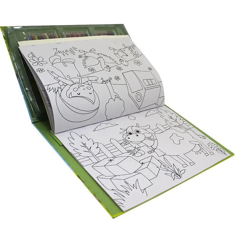 Meu Incrível LIVRO-KIT Brilhante para Colorir: Animais da Fazenda - Happy Bo