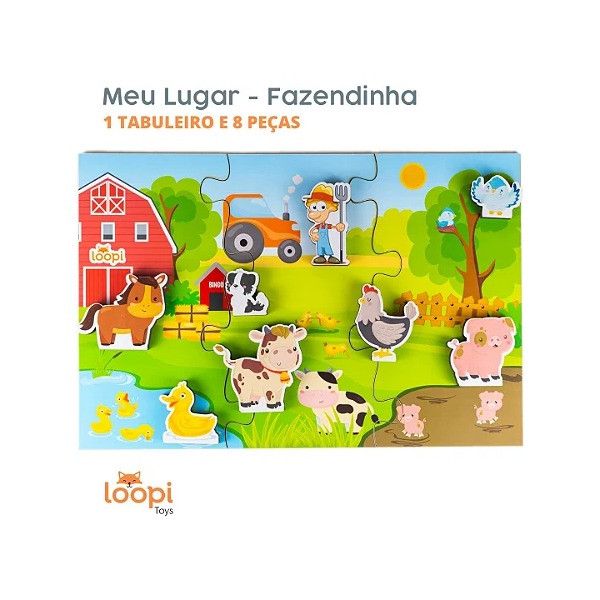 Meu lugar - Fazendinha - Loopi Toys