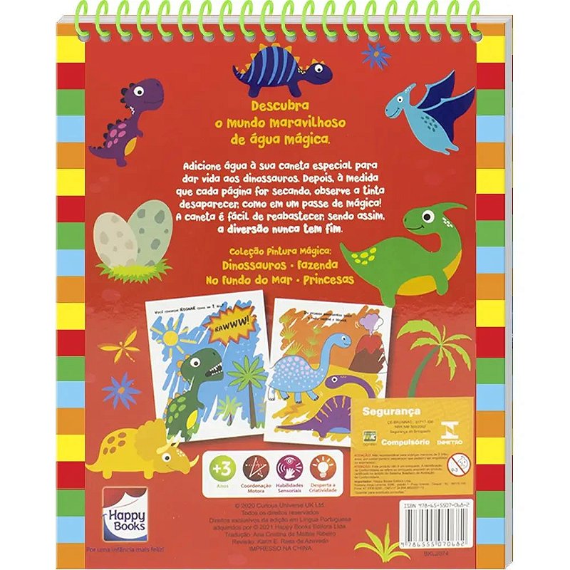 Pintura Mágica: Dinossauros - Happy Books