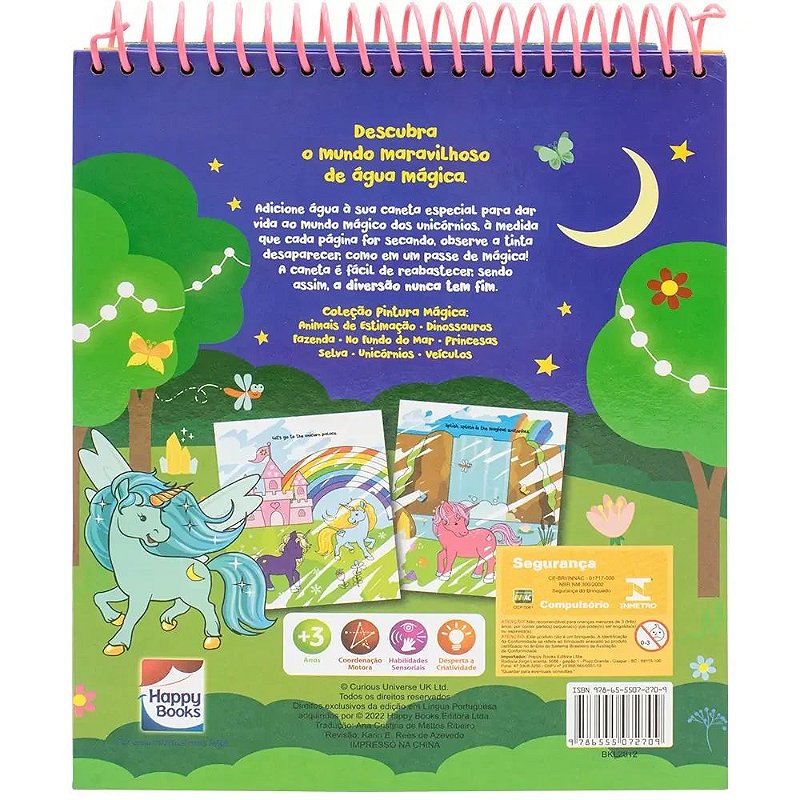Pintura mágica: Unicórnios - Happy Books