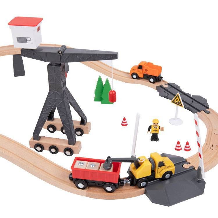 Pista de Carrinho - Tema Obras (construção) - 35 Peças - Média - Tooky Toy