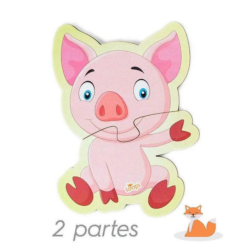 Quebra-Cabeça Animais Baby Progressivo 29 Peças - Loopi Toys