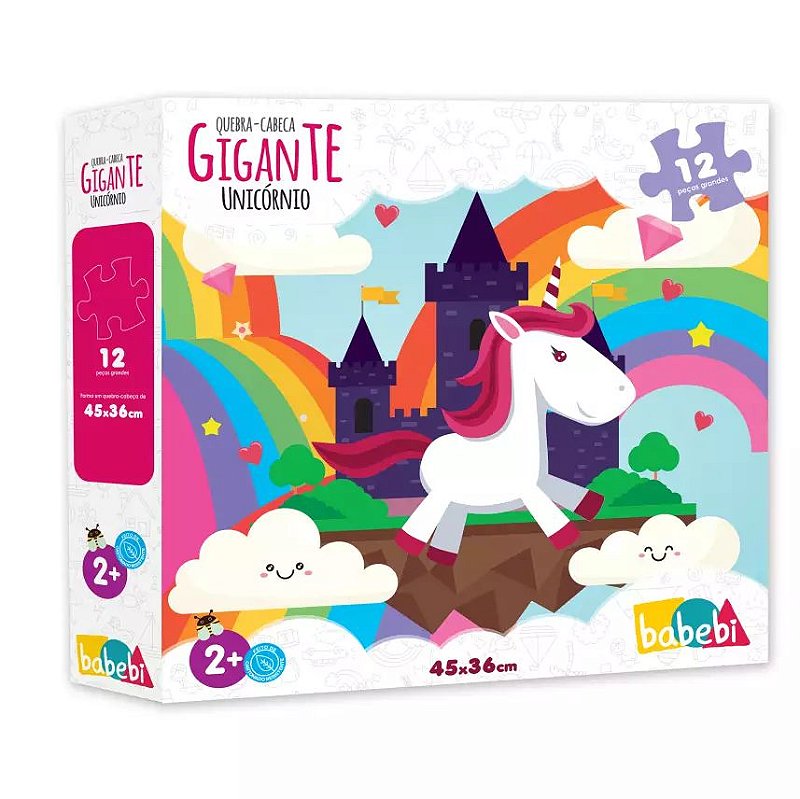 Quebra-Cabeça Gigante Unicórnio: Encante-se com a Magia do Aprendizado - Babebi