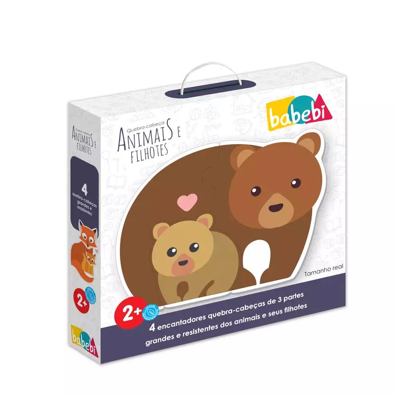 Quebra-Cabeça Baby Animais e Filhotes: Diversão e Aprendizado para os Pequenos Exploradores - Babebi
