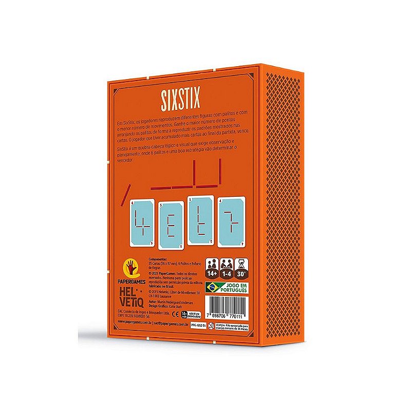 Jogo SixStix - PaperGames