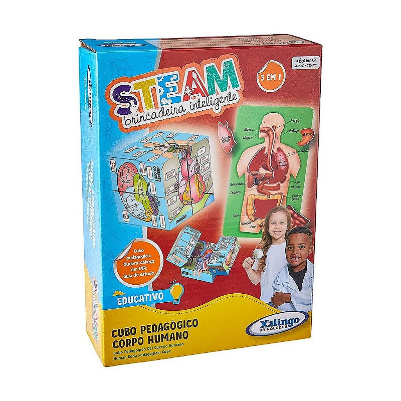 Steam Cubo Corpo Humano - Xalingo Brinquedos.
