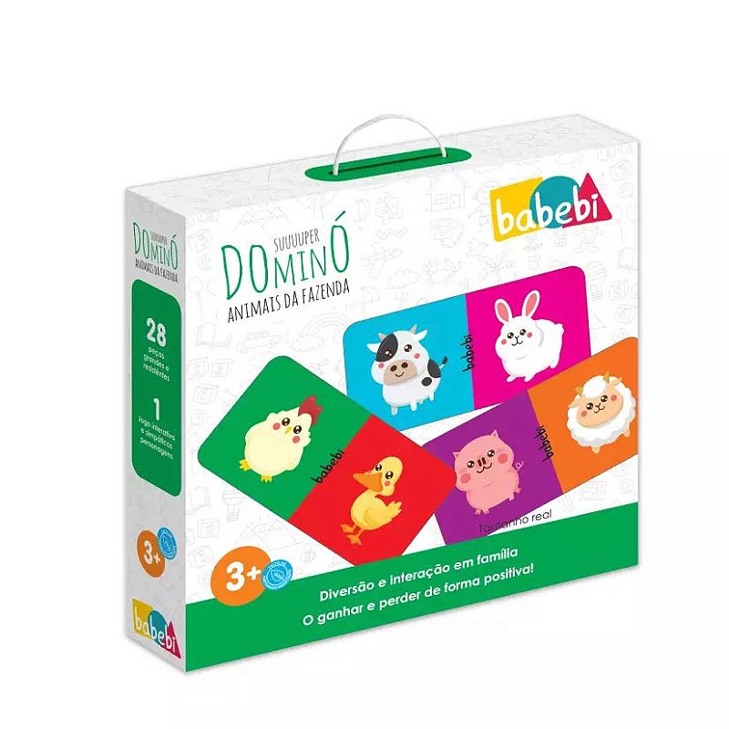 Super Dominó Animais da Fazenda - Babebi