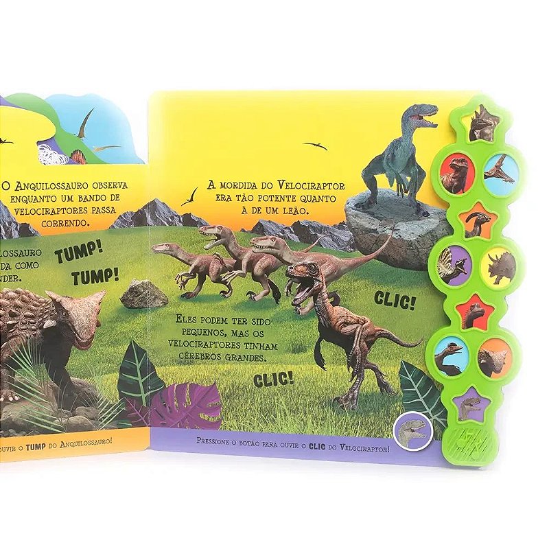 Livro Supersons com abas: Dinossauros Incríveis - Happy Books