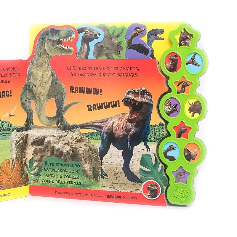 Livro Supersons com abas: Dinossauros Incríveis - Happy Books