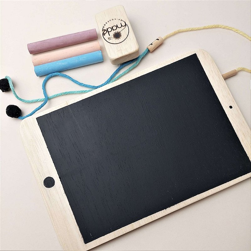 Tablet Lousa de Madeira - Madê Brinquedos