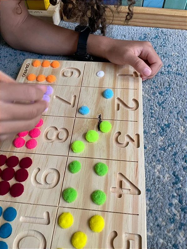 Tabuleiro de Contagem Montessori Nº1 - Criando Brinquedos