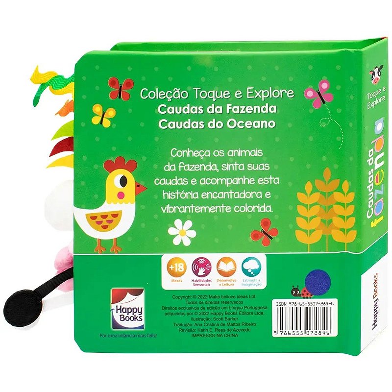 Livro Toque e Explore: Caudas da Fazenda - Happy Books
