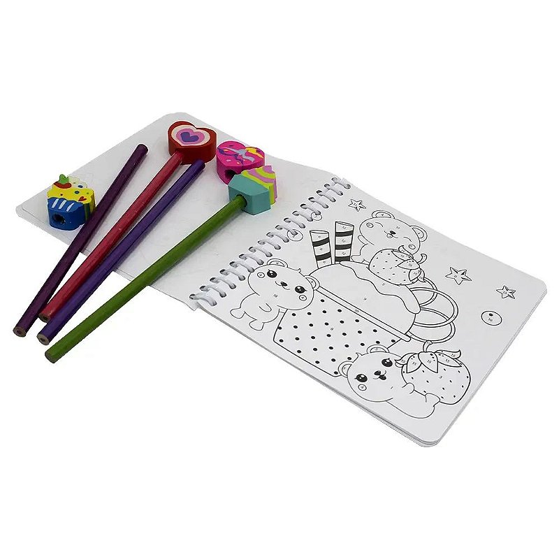 Um livro-kit divertido! Pinte os Números - Eu Amo Doces - Happy Books