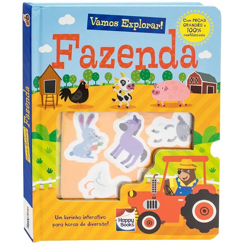 Livro Vamos explorar! Fazenda - Happy Books