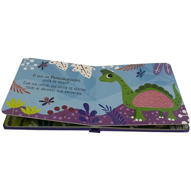 Livro Ver, tocar e Sentir: Dinossauros! - Happy Books
