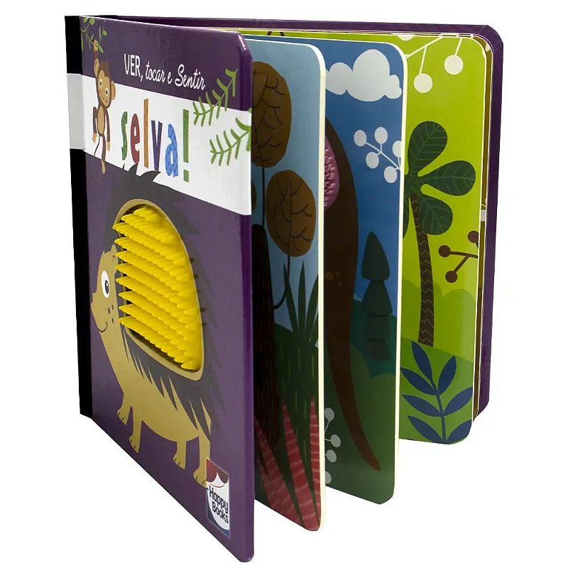 Livro Ver, tocar e Sentir: Selva! - Happy Books