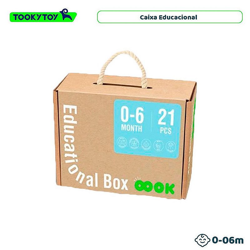Caixa Educacional - 0 a 6 meses - 6 Brinquedos em 1 - Tooky Toy